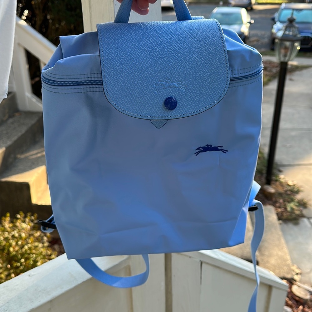 Le Pliage Club Backpack in Blue (Like New Condition)